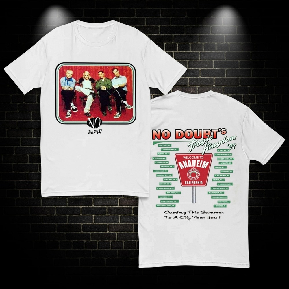 Vintage No Doubt 1997 T-Shirt Tragic Kingdom Tour T-Shirt 2 Sided